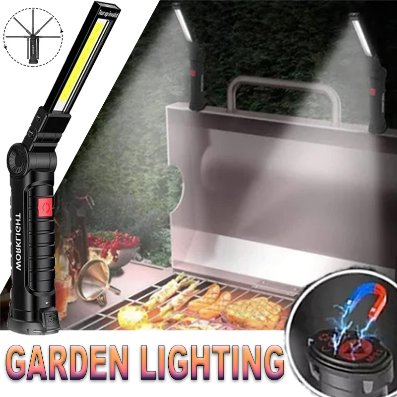 Outdoor Lighting Fixtures - ポータブル LED 懐中電灯 磁気フック付き 屋外修理作業灯 Type-C