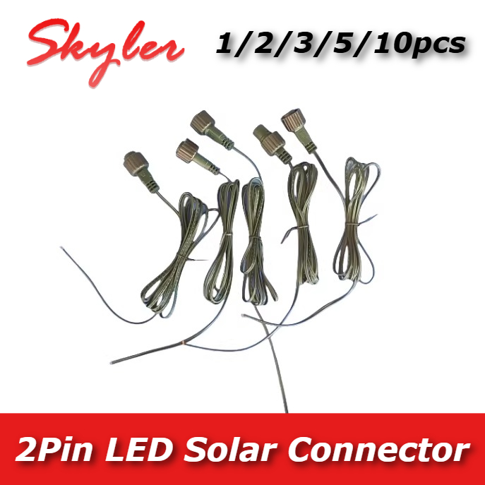 Outdoor Lighting Connectors - 2ピンLEDコネクタと25cm接続ワイヤー付きソーラーストリングライト用1A 0.25mm IP65屋外防水2ピンLED延長ケーブル