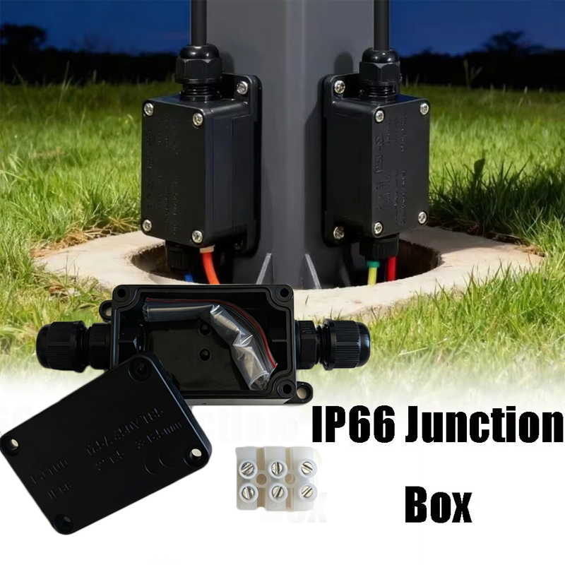 Outdoor Lighting Connectors - 1pc 2 ウェイ屋外防水 IP66 電気ケーブルワイヤーコネクタジャンクションボックス端子付き 450V