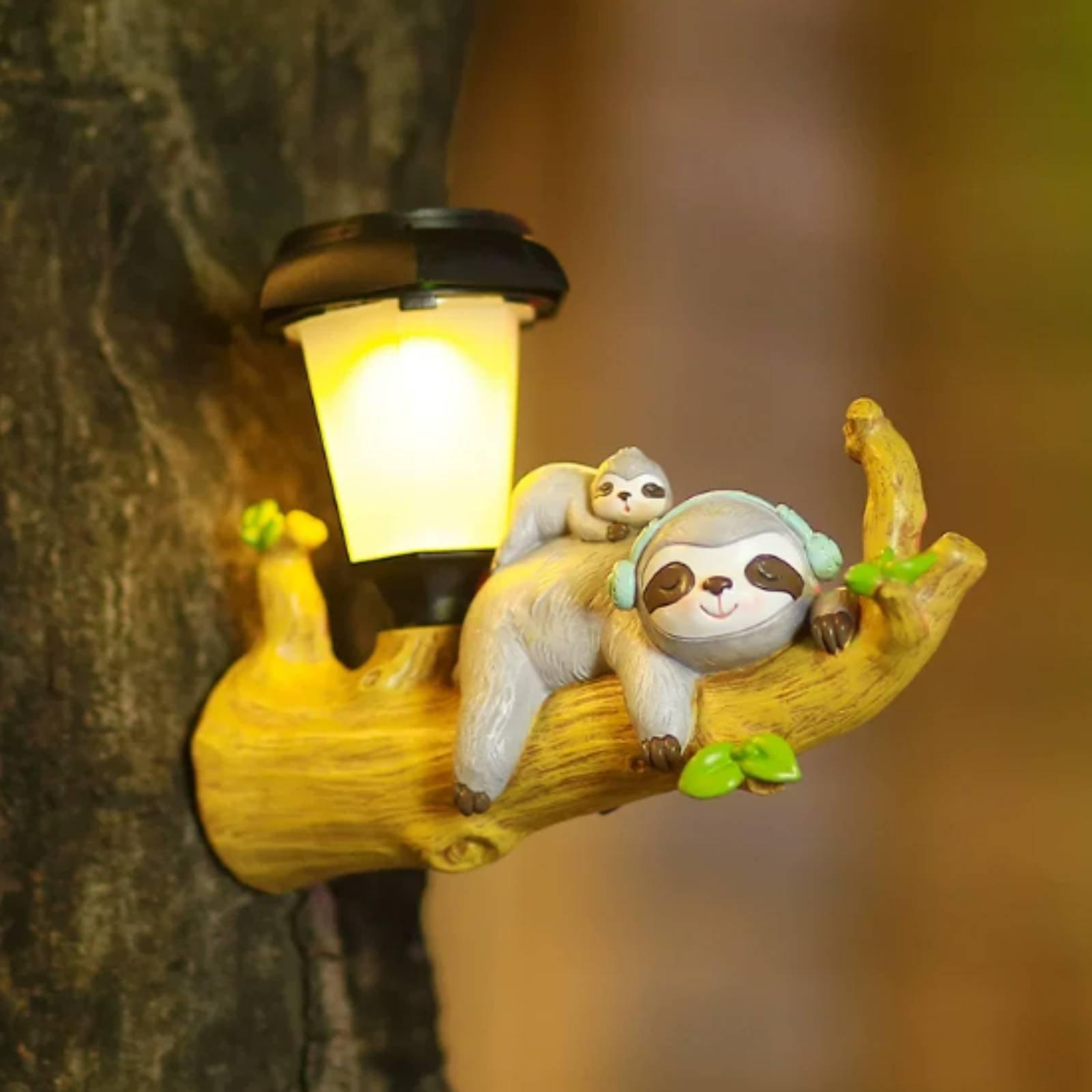 Outdoor Lighting Yard Decoration - 樹脂製ソーラー屋外吊り下げライト動物モチーフ防水ガーデンランプ庭パティオ装飾用