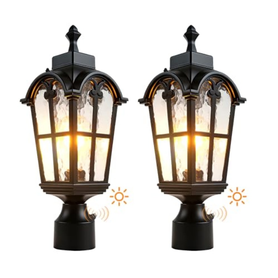 Outdoor Lighting Fixtures - センサー屋外ポストライト防水ポストライト器具屋外防錆防水エクステリアランプポスト照明フロントドア用