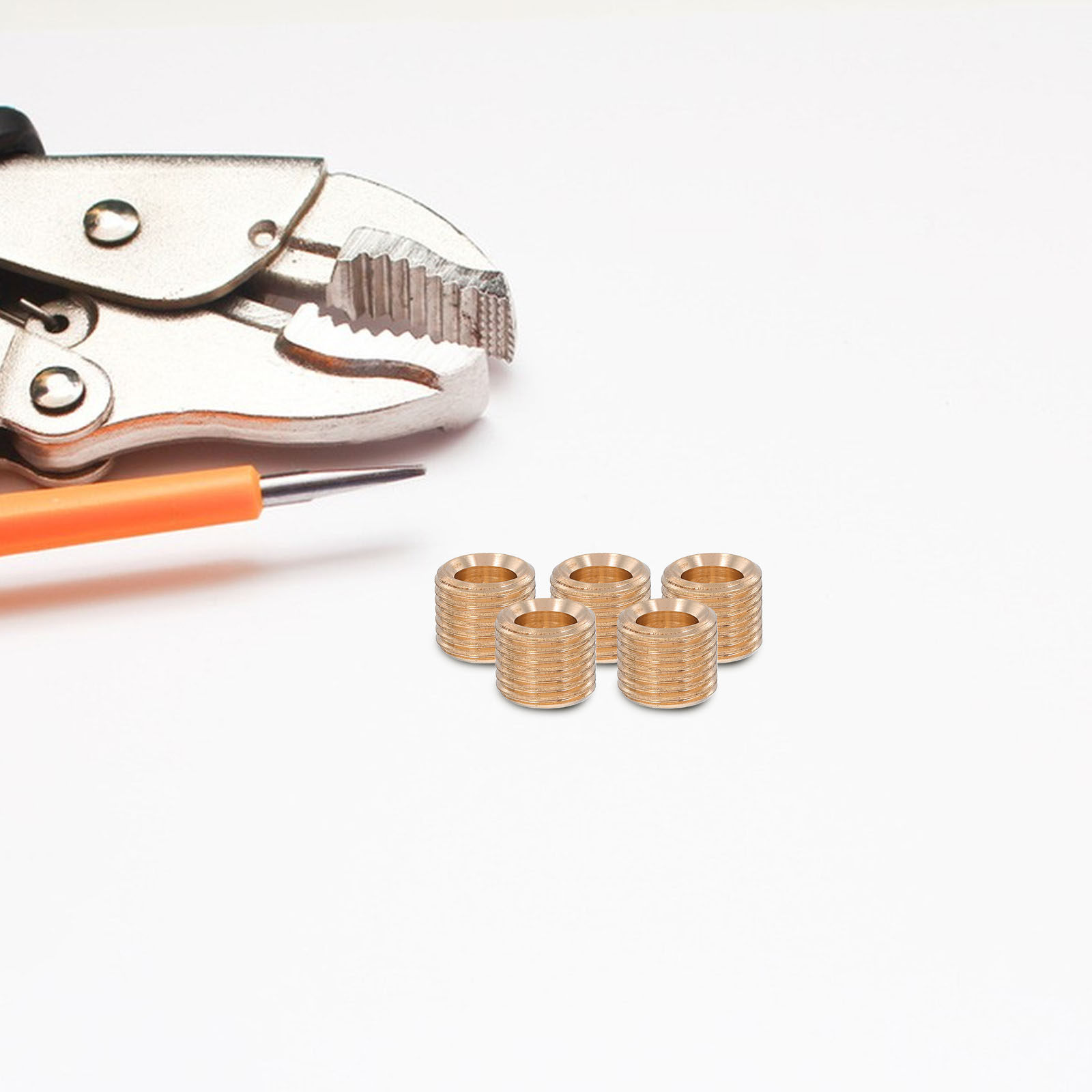 Outdoor Lighting Connectors - 10個入り M10 純銅製中空フルスレッドパイプニップル ランプスタンドコネクター シャンデリア用 アウトドア