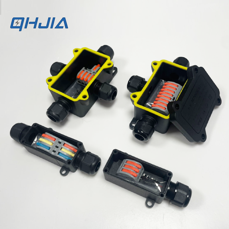 Outdoor Lighting Connectors - IP68防水ジャンクションボックス PA66高速配線端子台 屋外電気ケーブルコネクタ ガーデンLEDライト 街路灯用