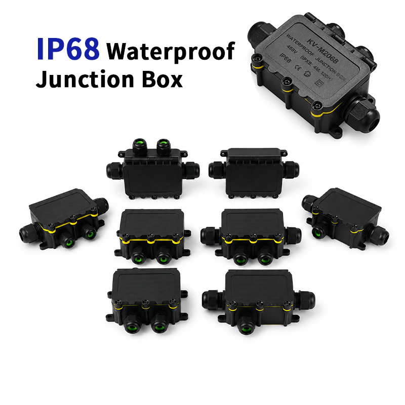 Outdoor Lighting Connectors - IP68防水ジャンクションボックス 2-8ウェイ 6極電気ケーブルコネクタ 32A 450V PA66