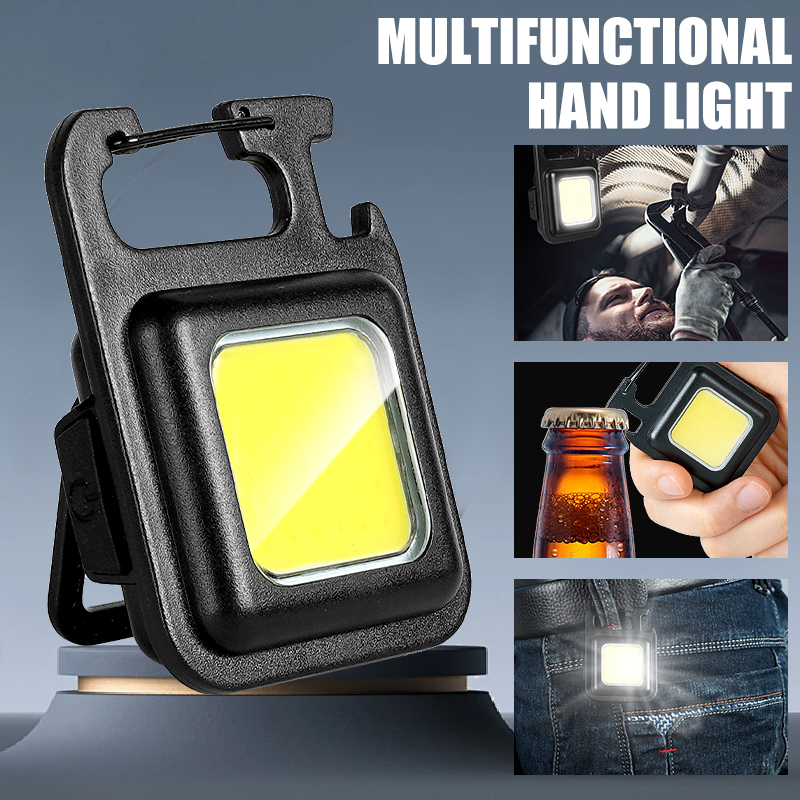 Outdoor Lighting Fixtures - 超高輝度で便利な携帯用ミニCOBキーホルダー懐中電灯、充電式緊急作業灯、マグネット付きアウトドアキャンプライト