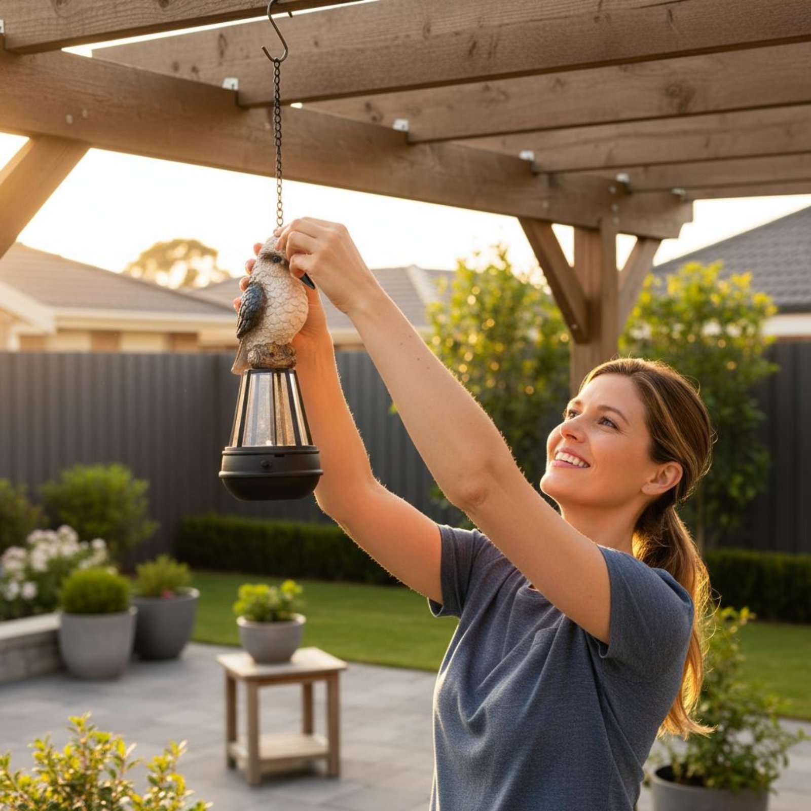 Hanging Outdoor Lighting - ソーラーアビアンハンギングランプ省エネソーラーアビアンランプオウムガーデンランタン防水屋外照明暖かい雰囲気の光