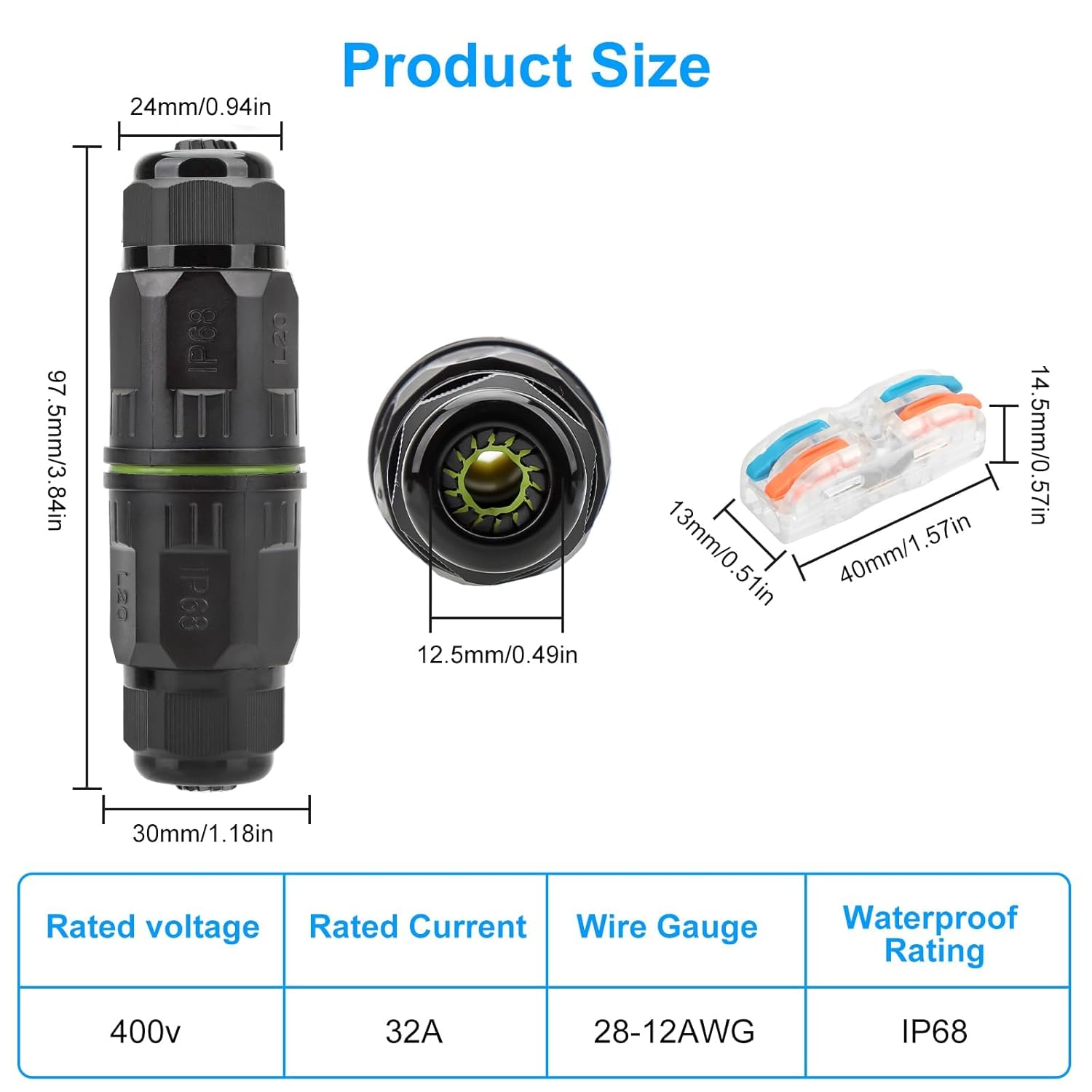 IP68防水ケーブルコネクタ クイック接続 2入力2出力 2 - Outdoor Lighting Connectors のレビューと価格
