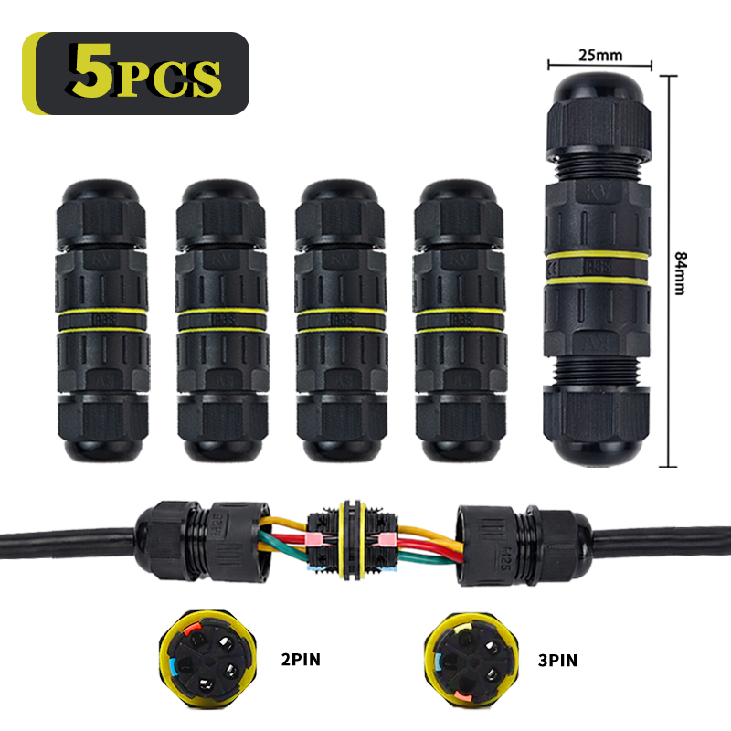 5 個 IP68 防水クイックワイヤーコネクタ 2/3 ピン - Outdoor Lighting Connectors のレビューと価格