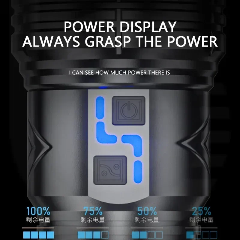 99000000LM 超高輝度 LED 懐中電灯 100W  - Outdoor Lighting Fixtures のレビューと価格