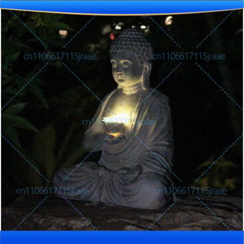 禅庭装飾用樹脂製仏像オーナメント、クリエイティブなソーラーラ - Outdoor Zen Lighting のレビューと価格