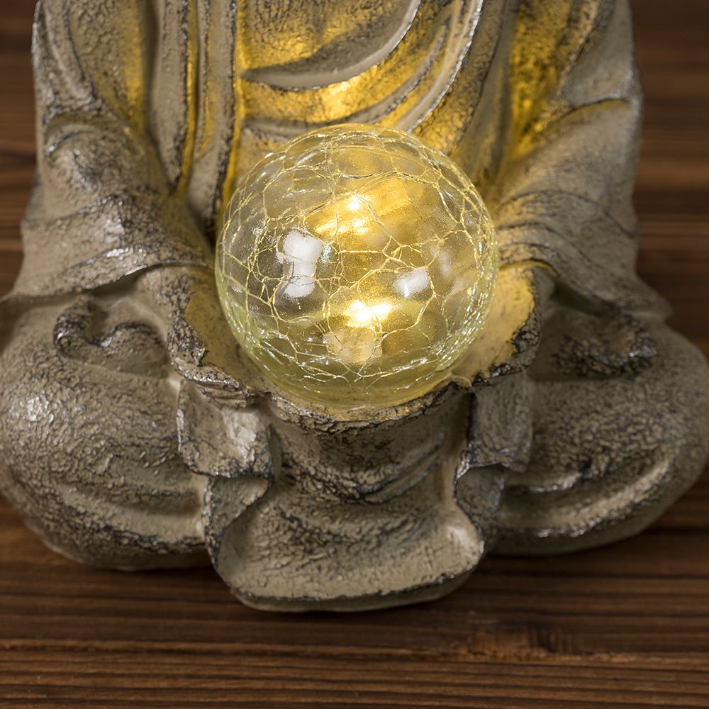 Vilead 27.5 センチメートル樹脂製仏像 LED ラ - Outdoor Zen Lighting のレビューと価格