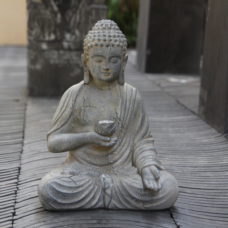 樹脂ソーラー仏像彫刻庭の装飾ライト禅アジアン日本庭園の装飾屋 - Outdoor Zen Lighting のレビューと価格