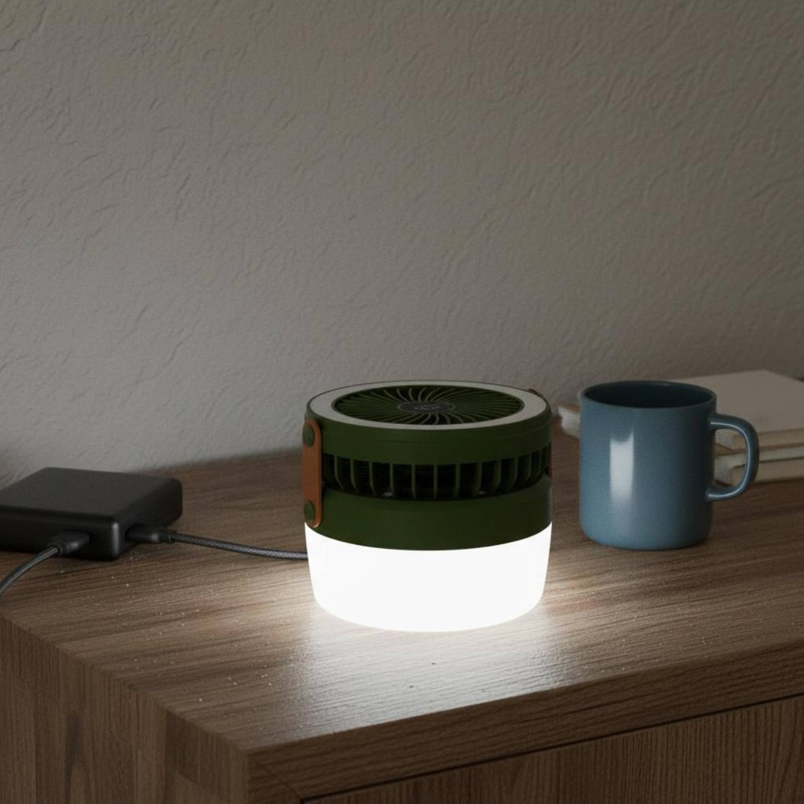 ソーラーキャンプファンランタン折りたたみ式デザイン三機能キャ - Hanging Outdoor Lighting のレビューと価格