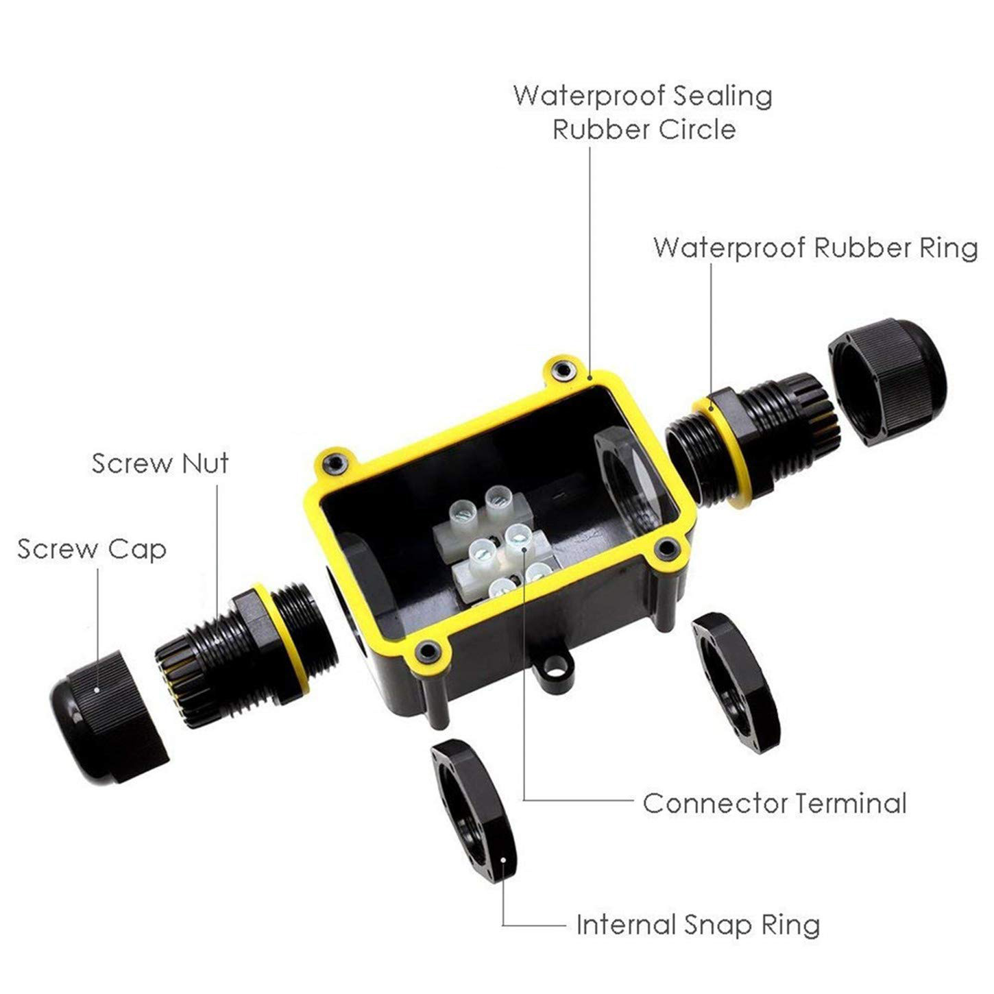 2ウェイ屋外防水IP66電気ケーブルワイヤコネクタジャンクシ - Outdoor Lighting Connectors のレビューと価格