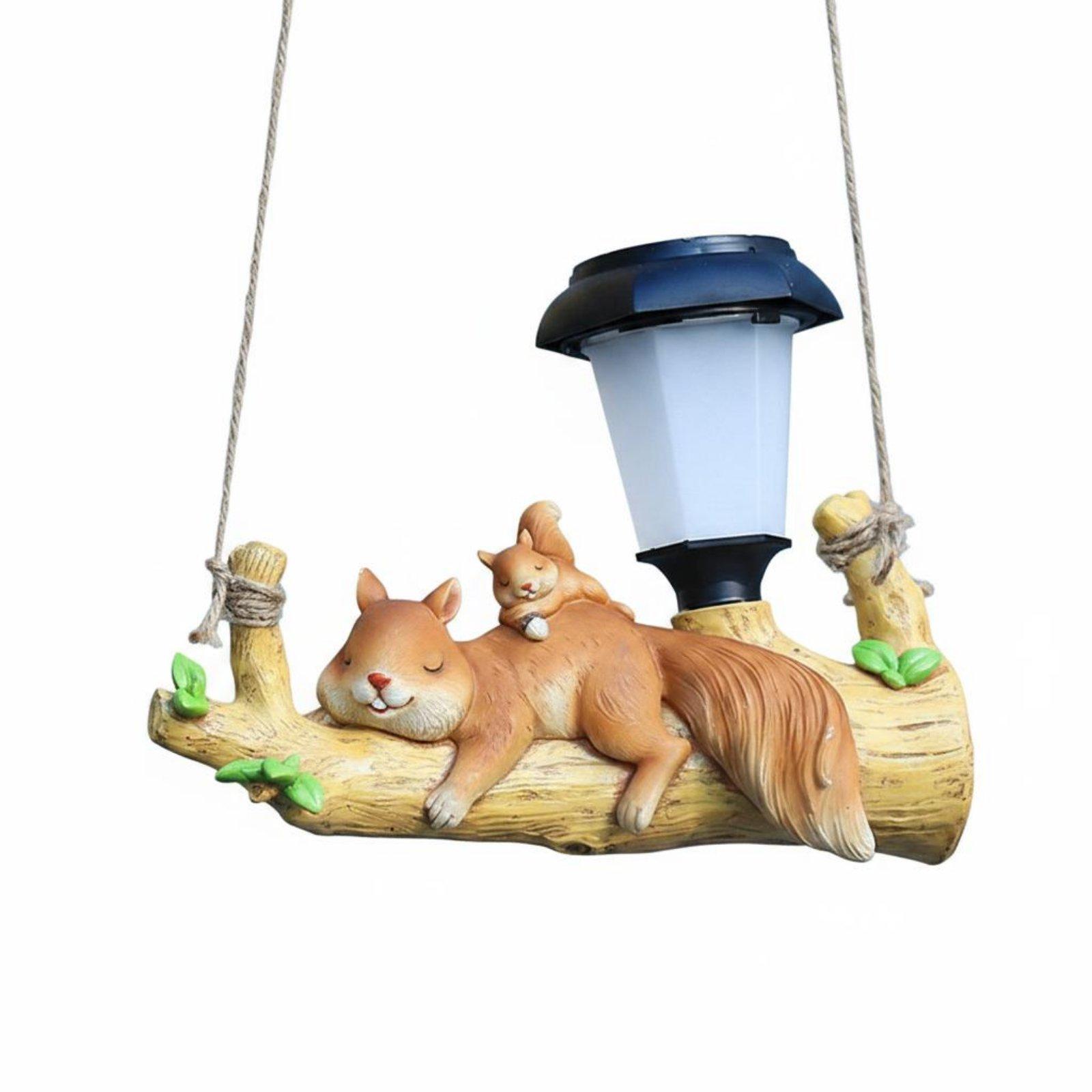 樹脂製ソーラー屋外吊り下げライト動物モチーフ防水ガーデンラン - Outdoor Lighting Yard Decoration のレビューと価格