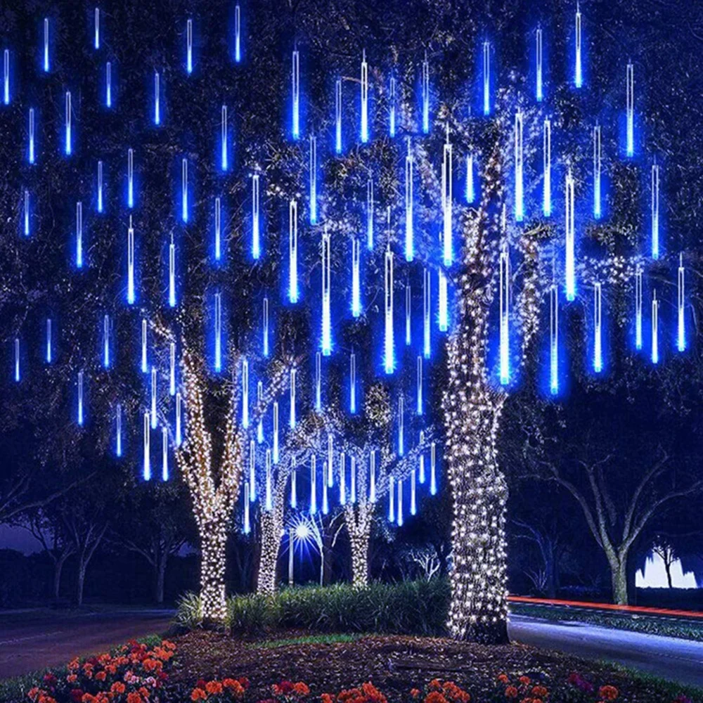 30 センチメートル/50 センチメートル防水流星雨雨 8  - Outdoor Lighting Youtube のレビューと価格