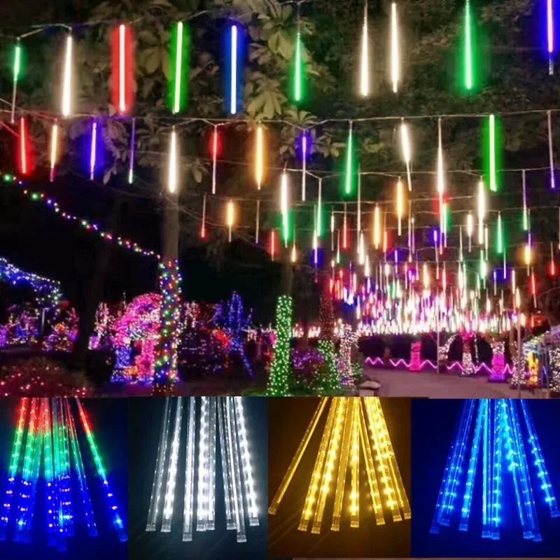 30 センチメートル/50 センチメートル防水流星雨雨 8  - Outdoor Lighting Youtube のレビューと価格