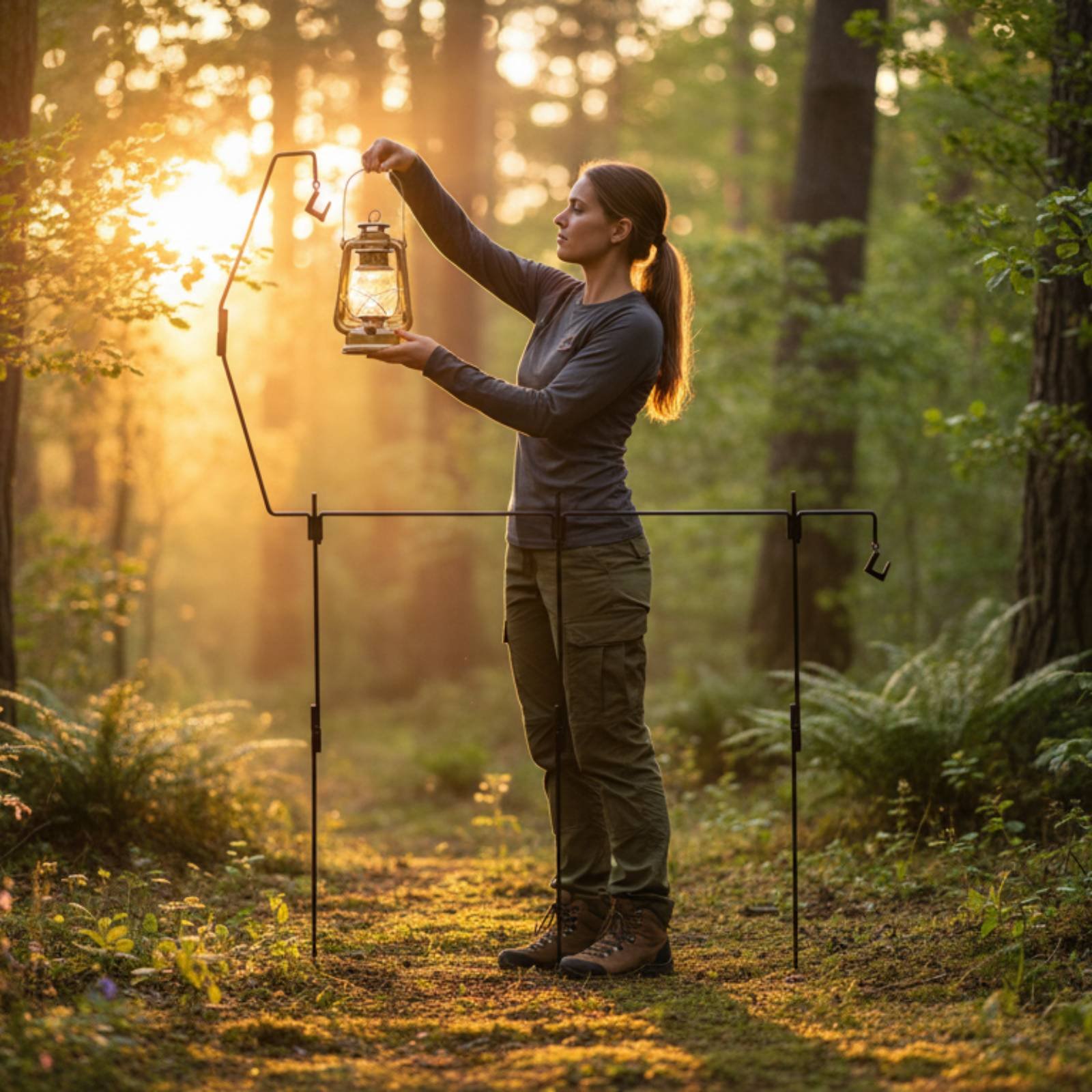 キャンプランタンスタンド 組み立て簡単 キャンプライトポール - Hanging Outdoor Lighting のレビューと価格