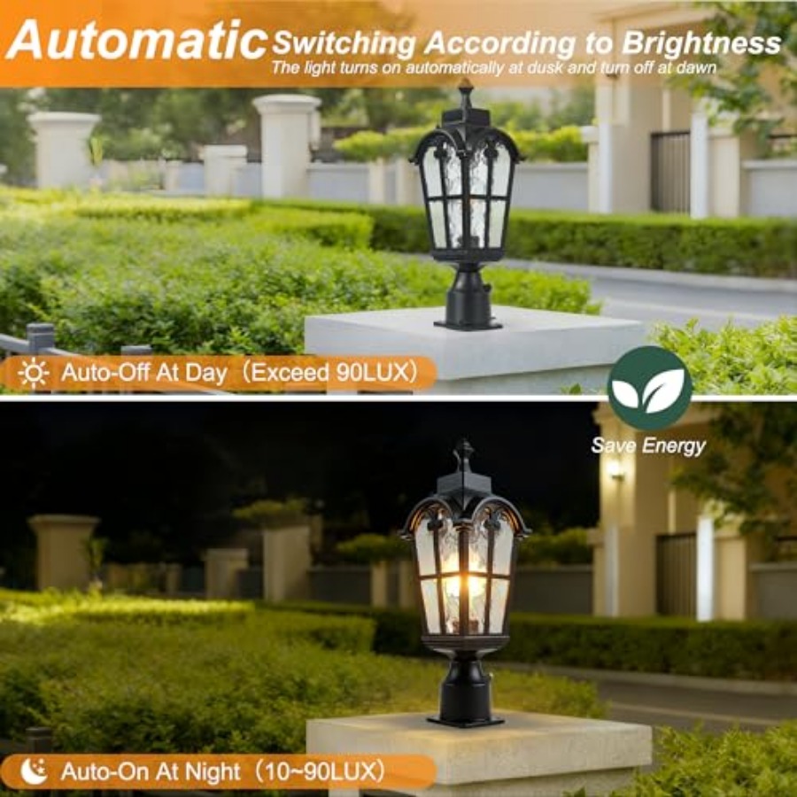 センサー屋外ポストライト防水ポストライト器具屋外防錆防水エク - Outdoor Lighting Fixtures のレビューと価格