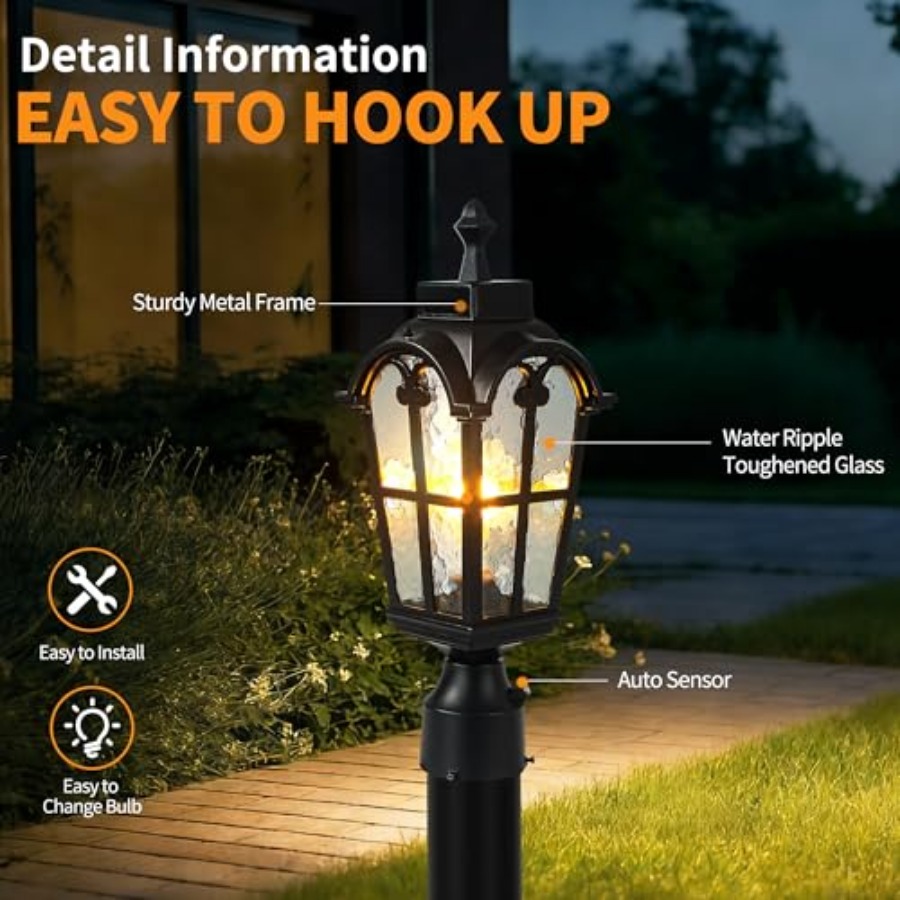 センサー屋外ポストライト防水ポストライト器具屋外防錆防水エク - Outdoor Lighting Fixtures のレビューと価格