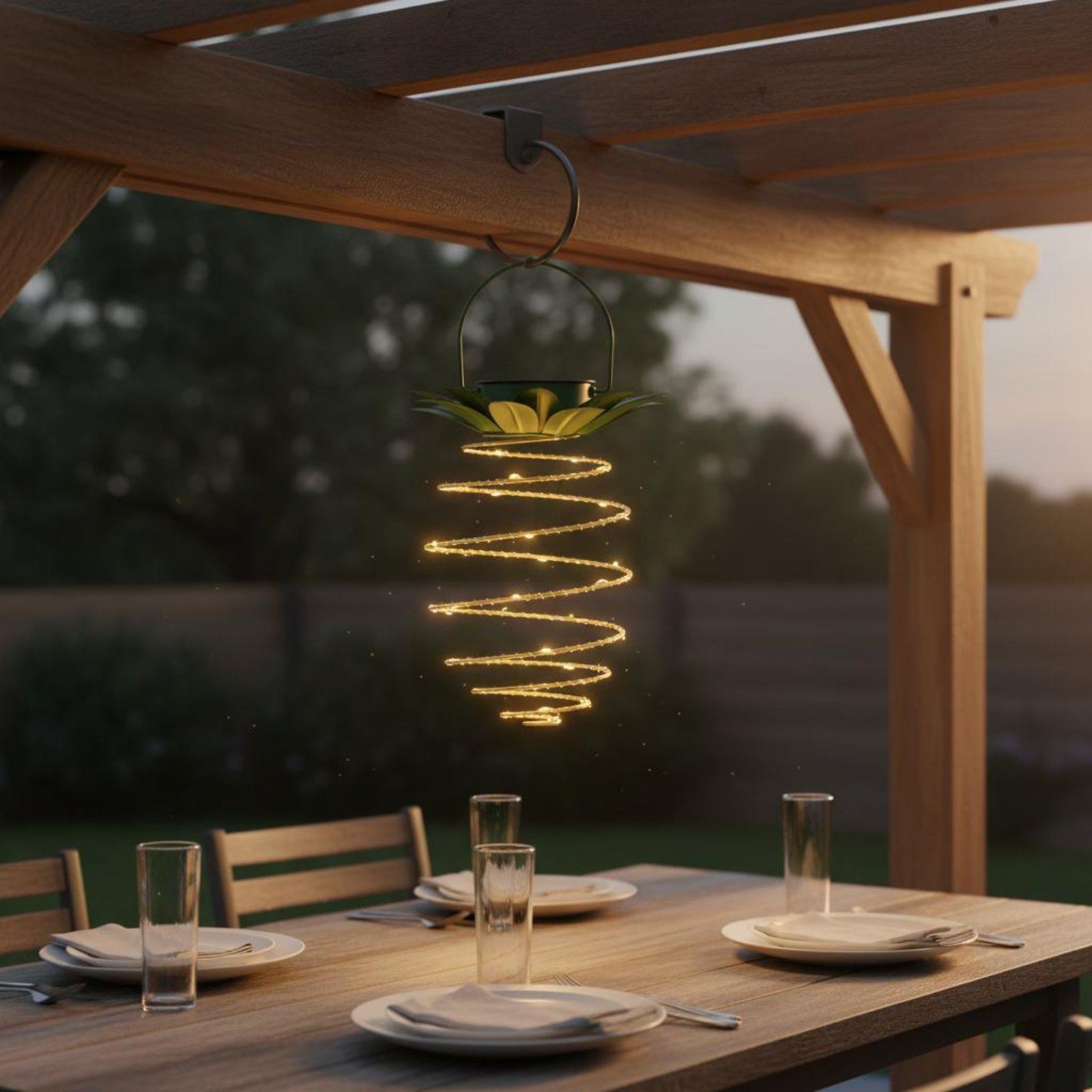 2個入り ソーラーパイナップルランプ 防水パイナップルハンギ - Hanging Outdoor Lighting のレビューと価格