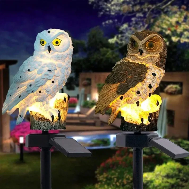 ソーラーフクロウ像ガーデンライトLED防水屋外装飾、庭やパテ - Outdoor Lighting Fixtures のレビューと価格