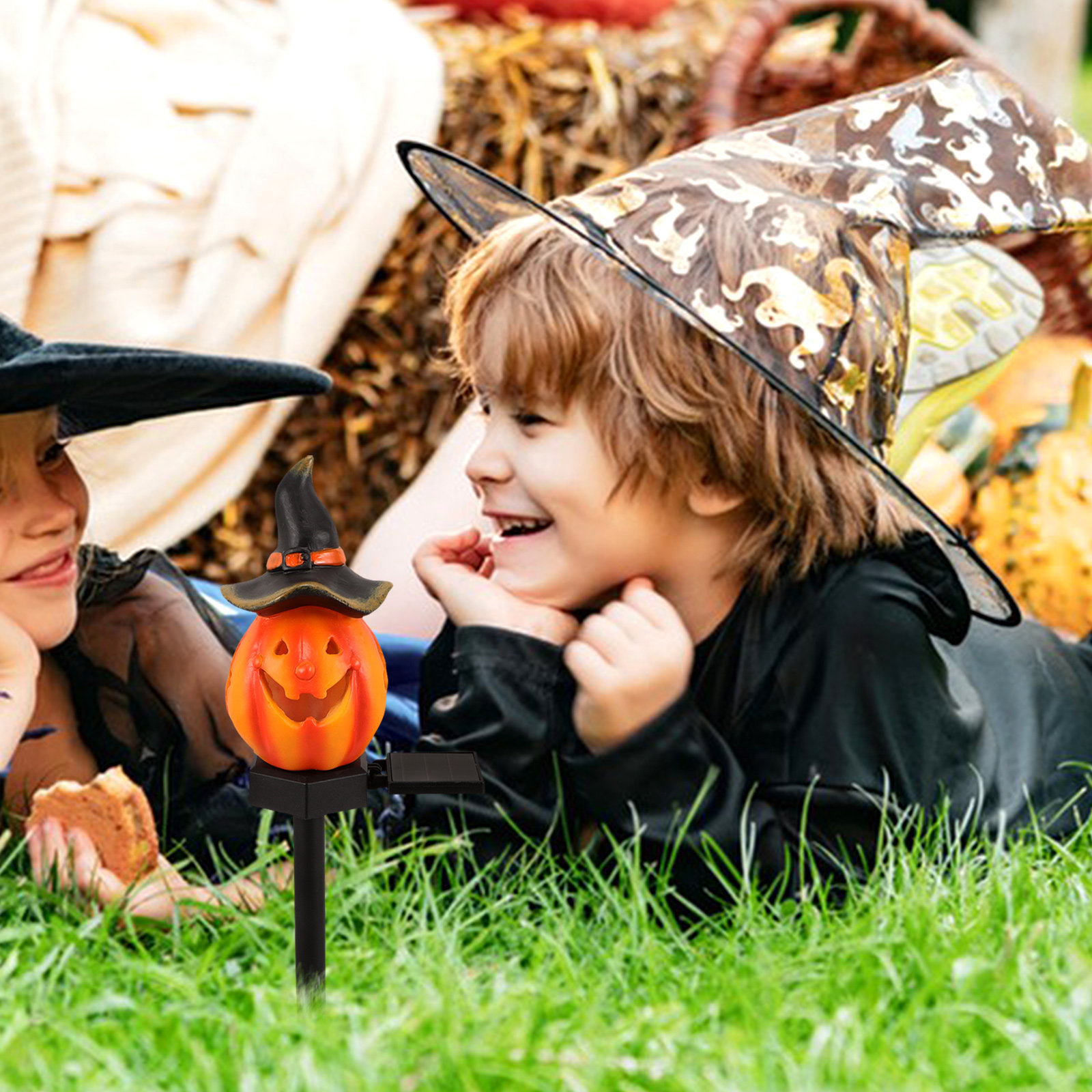ハロウィン パンプキン ソーラーガーデンライト ステークラン - Outdoor Lighting Yard Decoration のレビューと価格