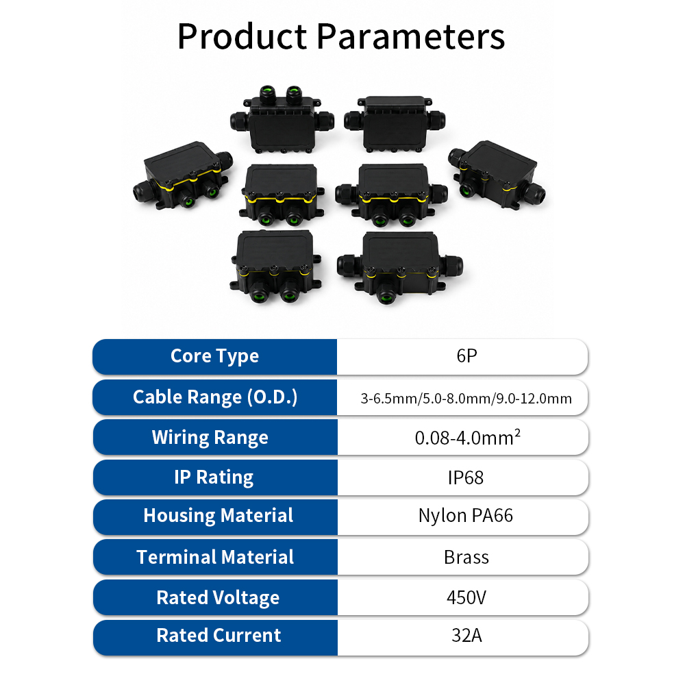 IP68防水ジャンクションボックス 2-8ウェイ 6極電気ケ - Outdoor Lighting Connectors のレビューと価格
