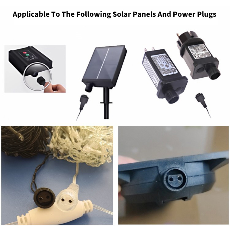 屋外用LED 2ピンコネクタ、ソーラーストリングライト用25 - Outdoor Lighting Connectors のレビューと価格