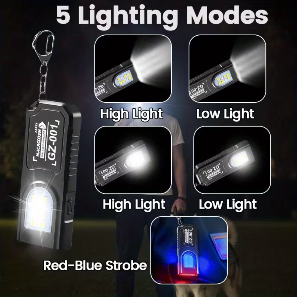 ミニ COB LED キーホルダー懐中電灯 USB 充電式ト - Outdoor Lighting Fixtures のレビューと価格