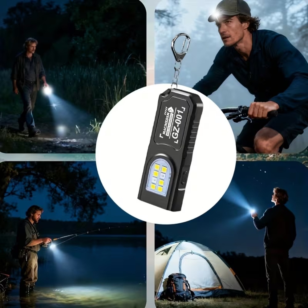 ミニ COB LED キーホルダー懐中電灯 USB 充電式ト - Outdoor Lighting Fixtures のレビューと価格